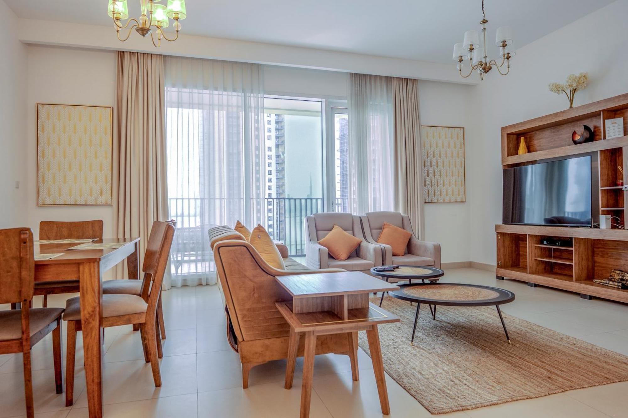 3Br Haven With Burj Views By Magnoliasvhr Aparthotel Dubai Bagian luar foto
